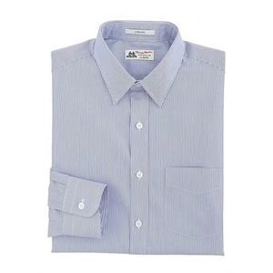 Thomas Mason Ludlow Dress Shirt in Baltic Stripe